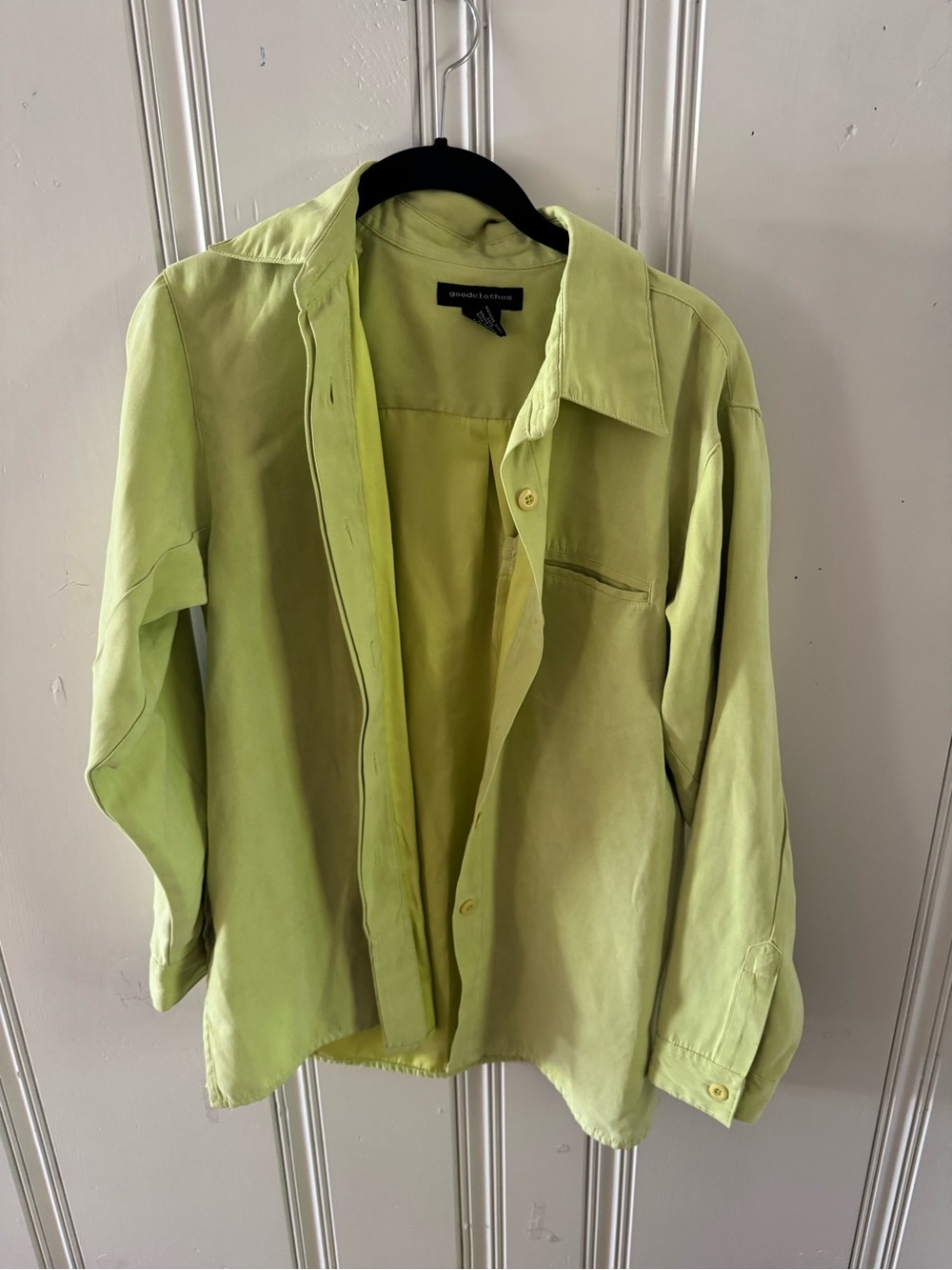 Lime Green Button-Front Blazer